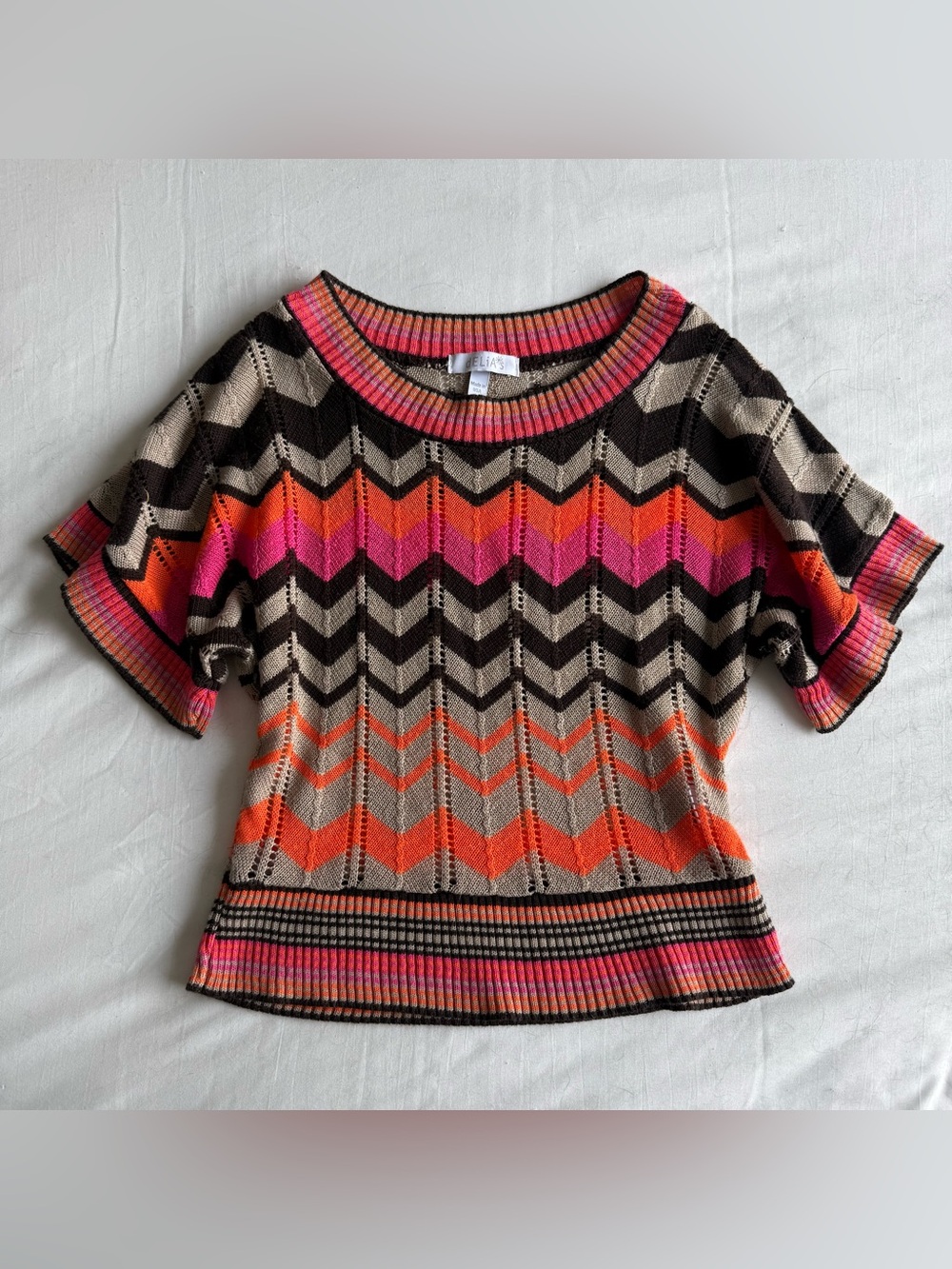 Delia's Chevron Knit Cropped Top